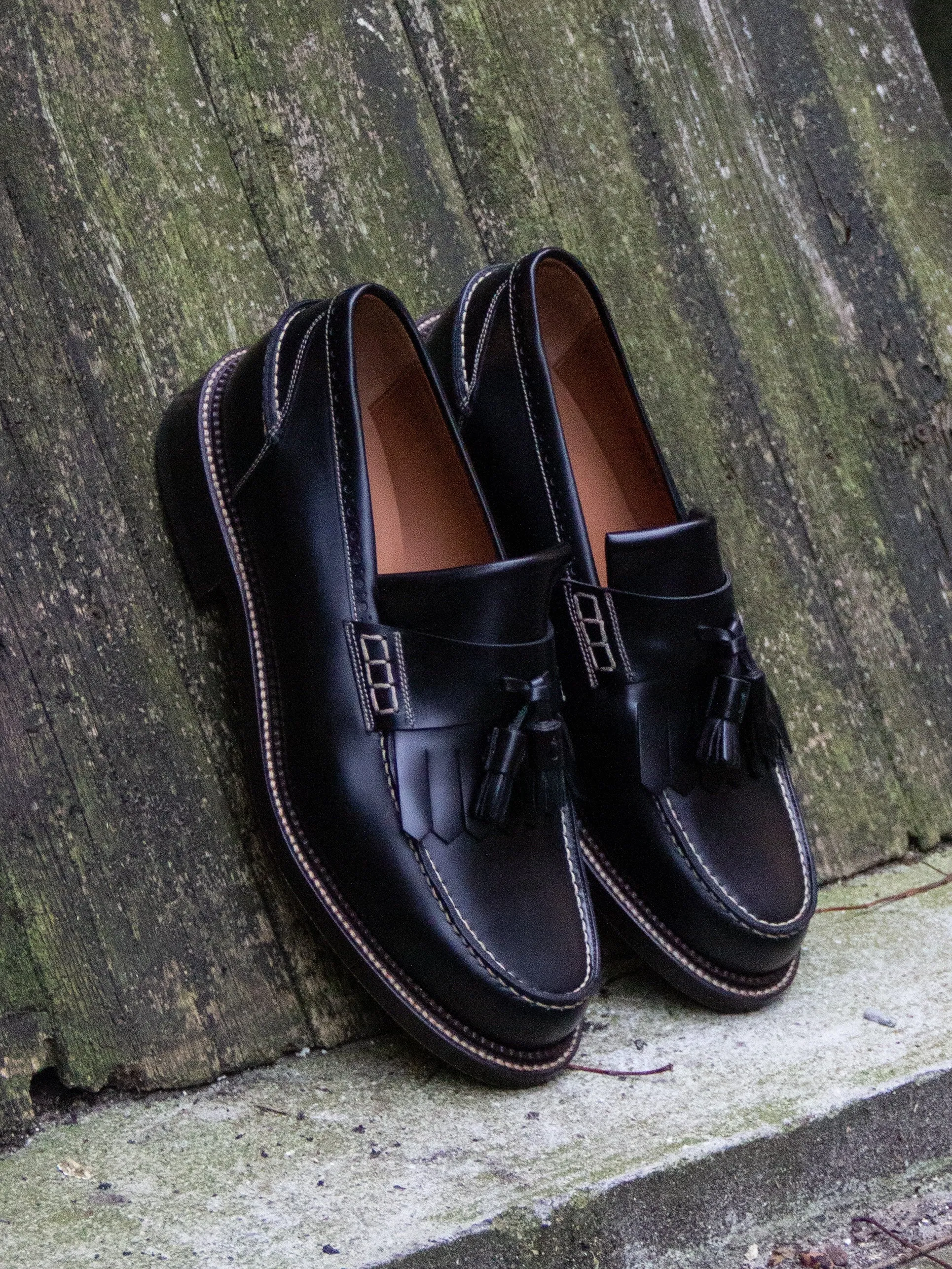 Bright Shoemakers, Fringe Loafer, Rois Black/ Natural