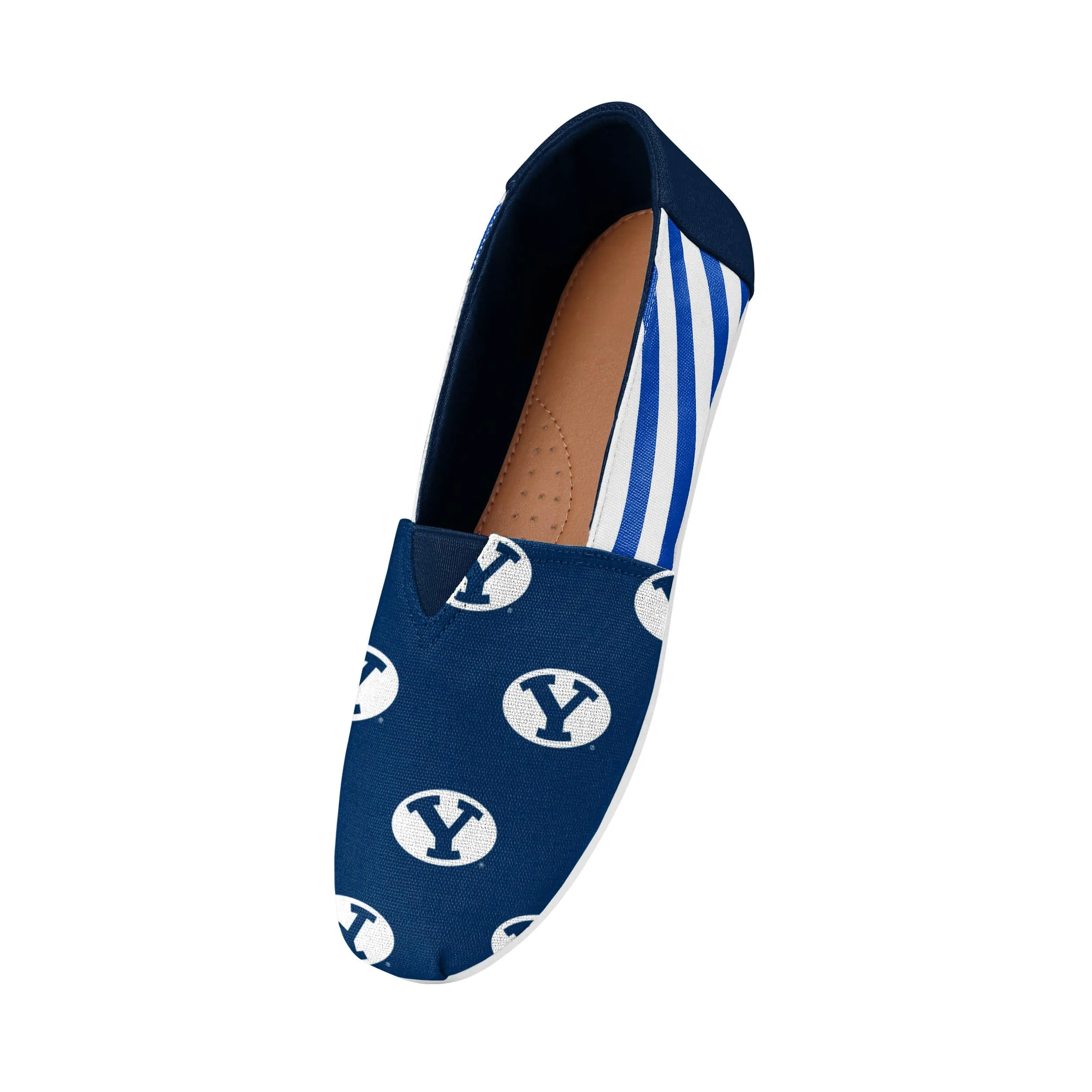 BYU Cougars NCAA Womens Stripe Canvas Shoes