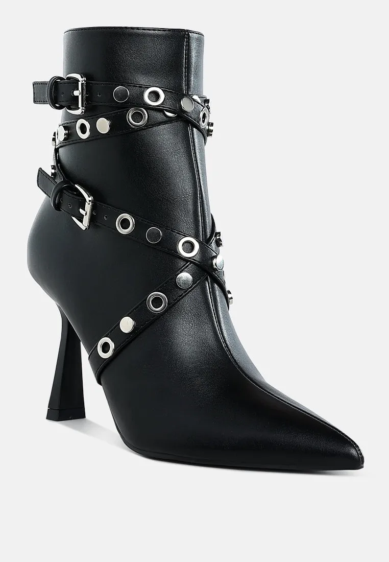 Jaunts Eyelets & Studs Harness Ankle Boots
