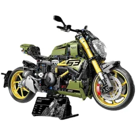 MOC  Compatible  T4021 2025pcs City Tech Motoycle Car Model Building Blocks MOC Racing Motorbike Vehicles Bricks toys