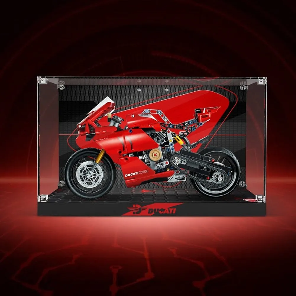 MOC NON  Acrylic Display Case For Tech Ducati Panigale V4R Protection Show Case 42107 Motoycle Building Kit( Set not Included
