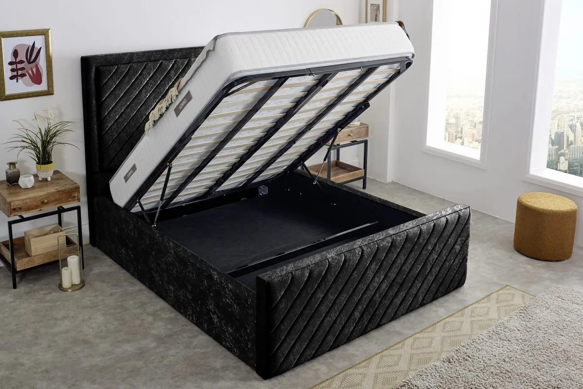 Oxford Upholstered Ottoman Bed