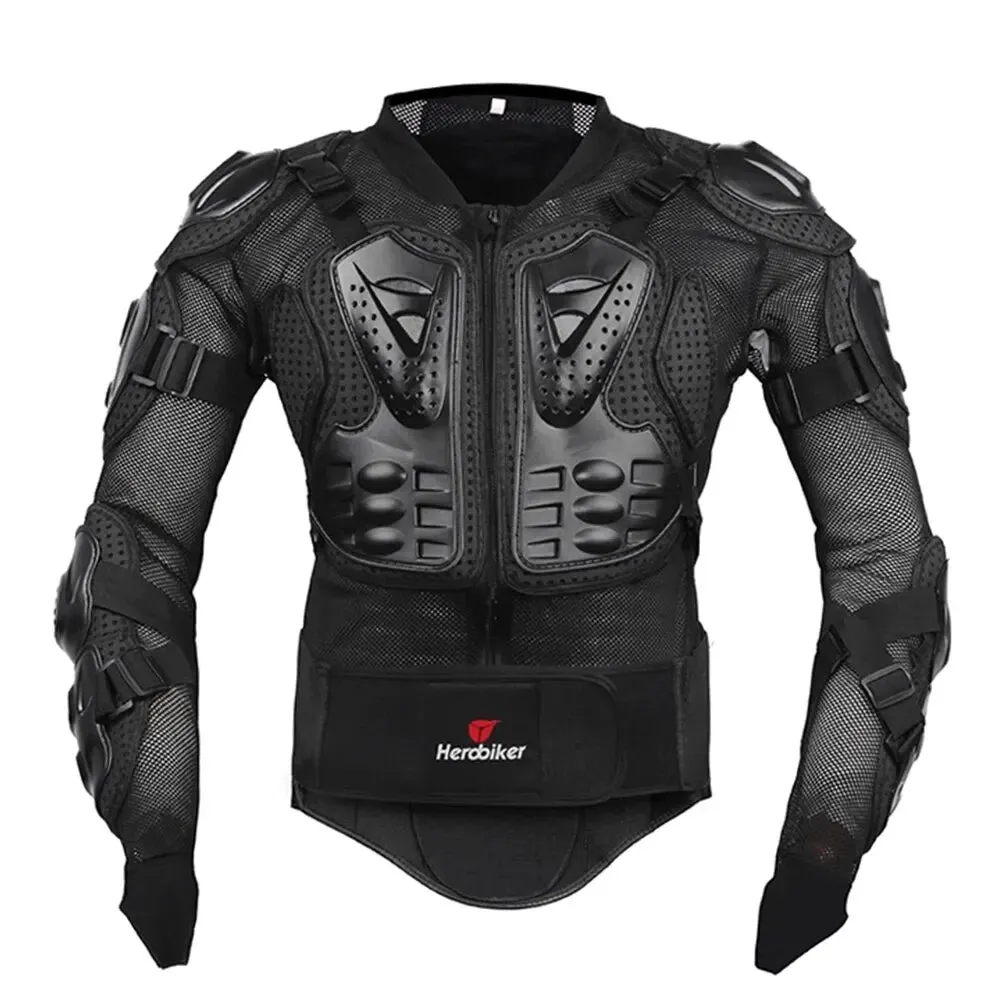Premium Wear-Resistant Motocross Jacket - Men’s Motorcycle Armor with Full-Body Protection