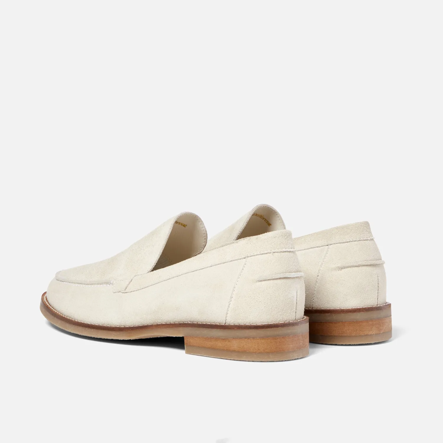 Wilde Off-White Suede Slip Loafer - Men's